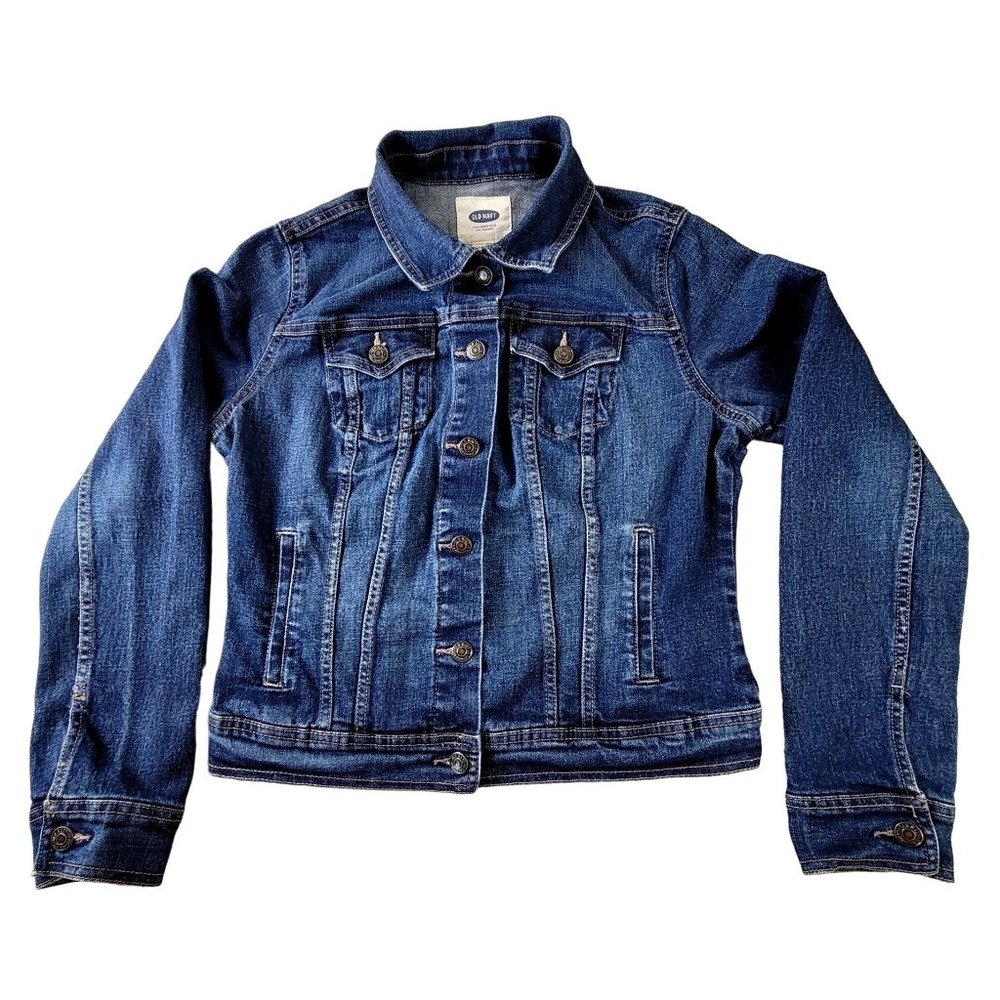 Old Navy Women's Jacket Button-Down Fitted Denim size Medium ... JH1515